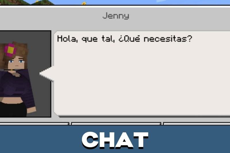 Jenny Mod chat system in Minecraft